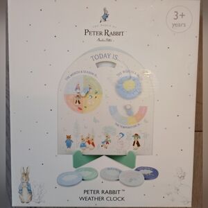 Peter Rabbit Weather Clock Wooden Toy Learning Educational Beatrix Potter
